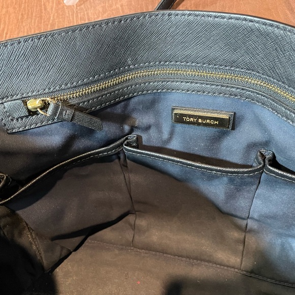 Tory Burch Black Leather Tote - Picture 3 of 10